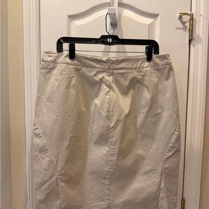 New York & Company Cream A-Line Skirt